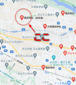 渋沢栄一ロケ地の地図の画像2