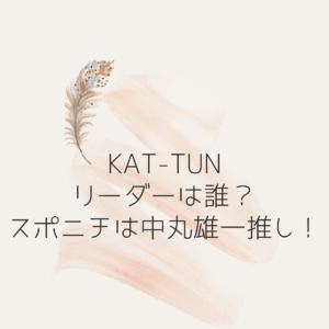 KAT-TUNのリーダーは誰？の画像