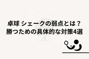 卓球 シェークの弱点とは？を説明した画像