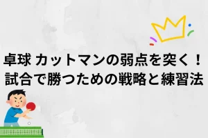 卓球カットマンの弱点を突く！ を説明した画像