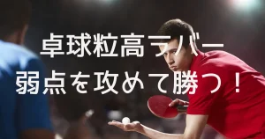 卓球粒高ラバーの弱点を知って攻略法をマスター！を説明した画像